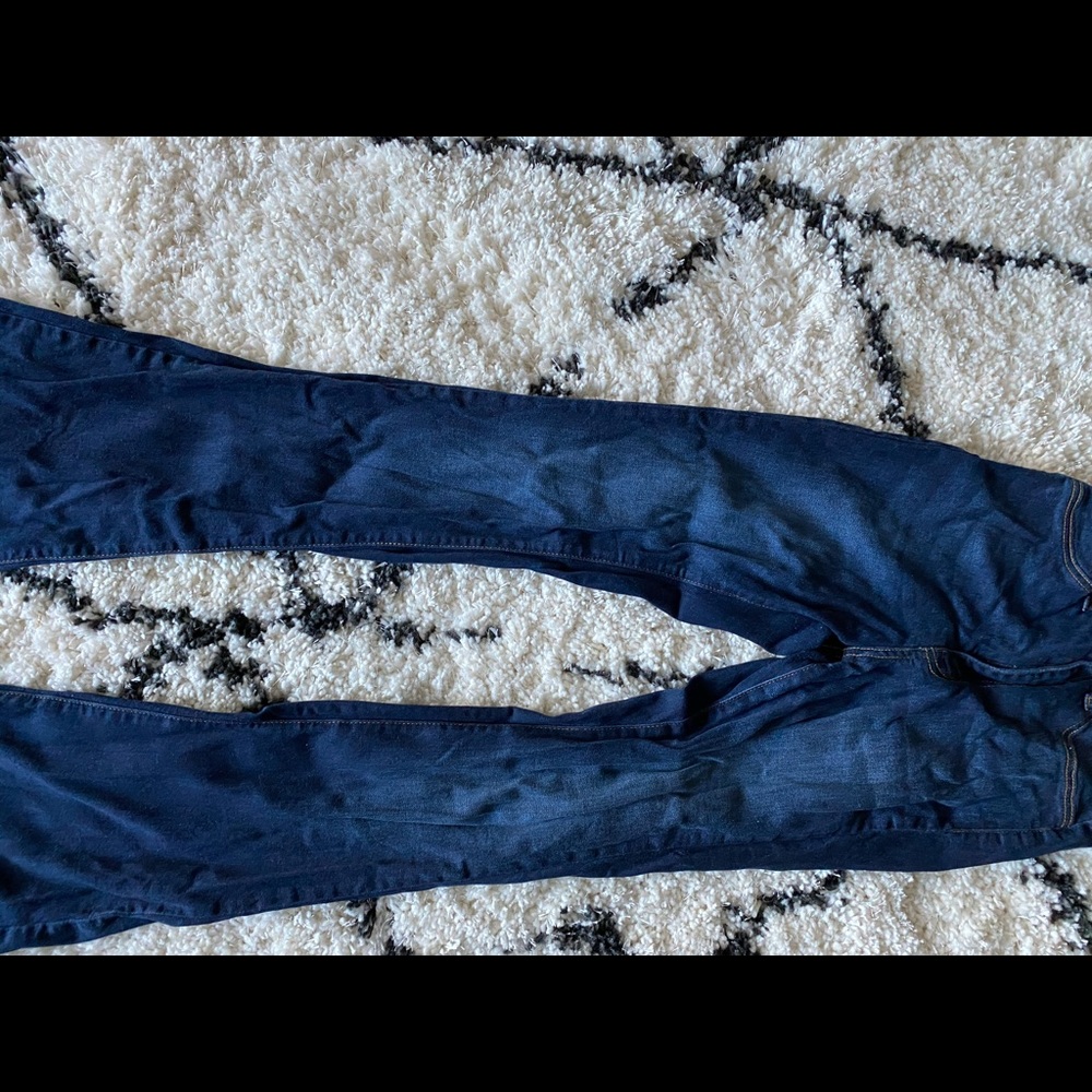 Bell bottom High waist Jeans, dark blue